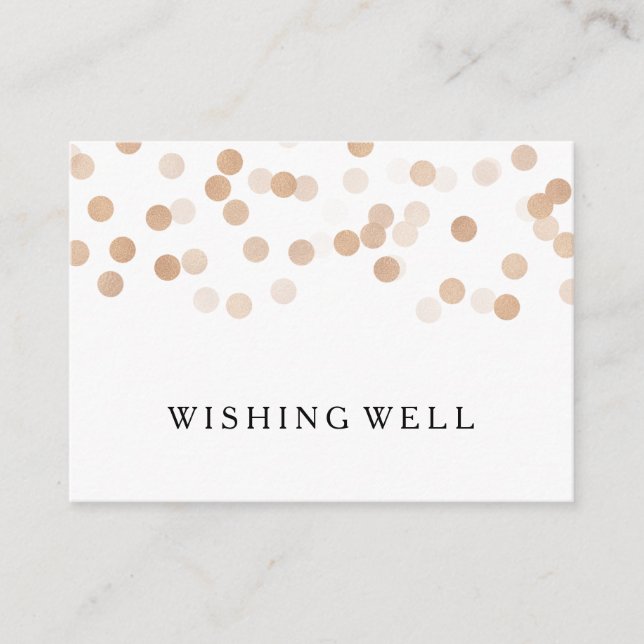 Wishing Well Copper Foil Glitter Lights Enclosure Card (Front)