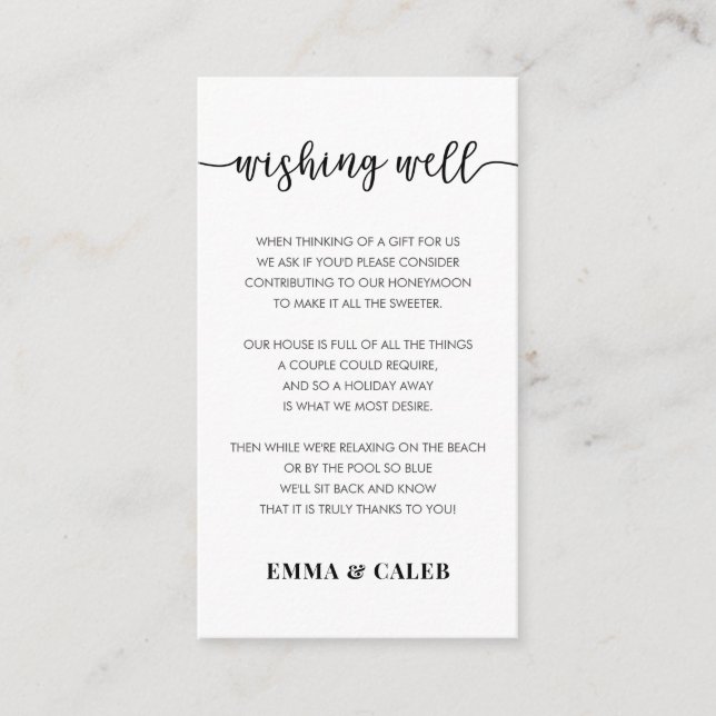 Wishing Well Enclosure Card (Front)