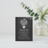 Wishing Well Floral Rustic Mason Jar Chalk Enclosure Card (Standing Front)