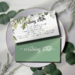 Wishing Well for Eucalyptus Theme Wedding Enclosure Card<br><div class="desc">An Elegant Calligraphy wedding invitation insert,  suggests monetary funds to your guests instead of gifts. The wishing well card comes with a beautiful modern background and botanical,  foliage,  and greenery style.</div>