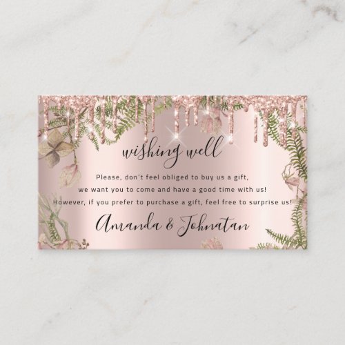 Wishing Well For Wedding Gift Ideas Rose Florals Business Card