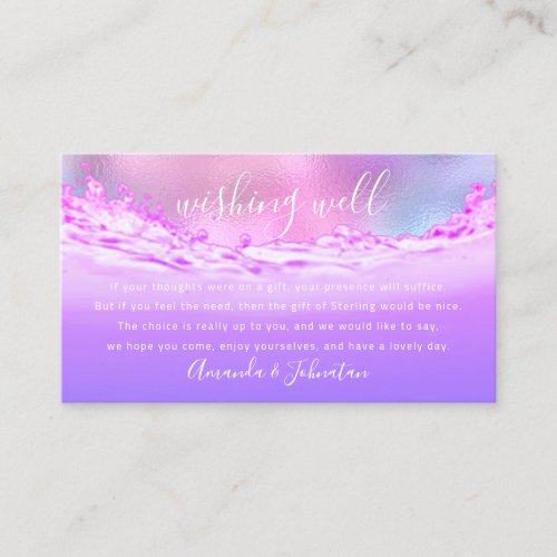 Wishing Well For Wedding Gift Money Rainbow Business Card