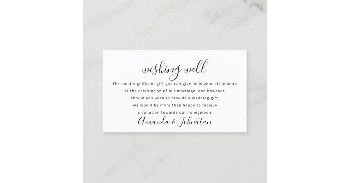 Wishing Well For Wedding Invitation Honeymoon Gift Zazzle Wishing Well For Wedding Invitation