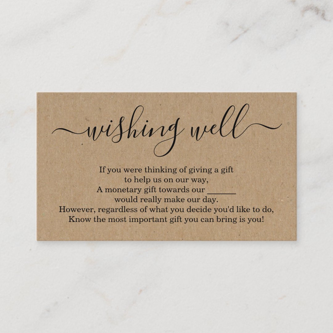 Wishing Well for Wedding Invitation Rustic Zazzle