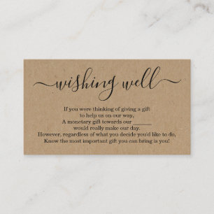 Wishing Well for Wedding Invitation - Rustic