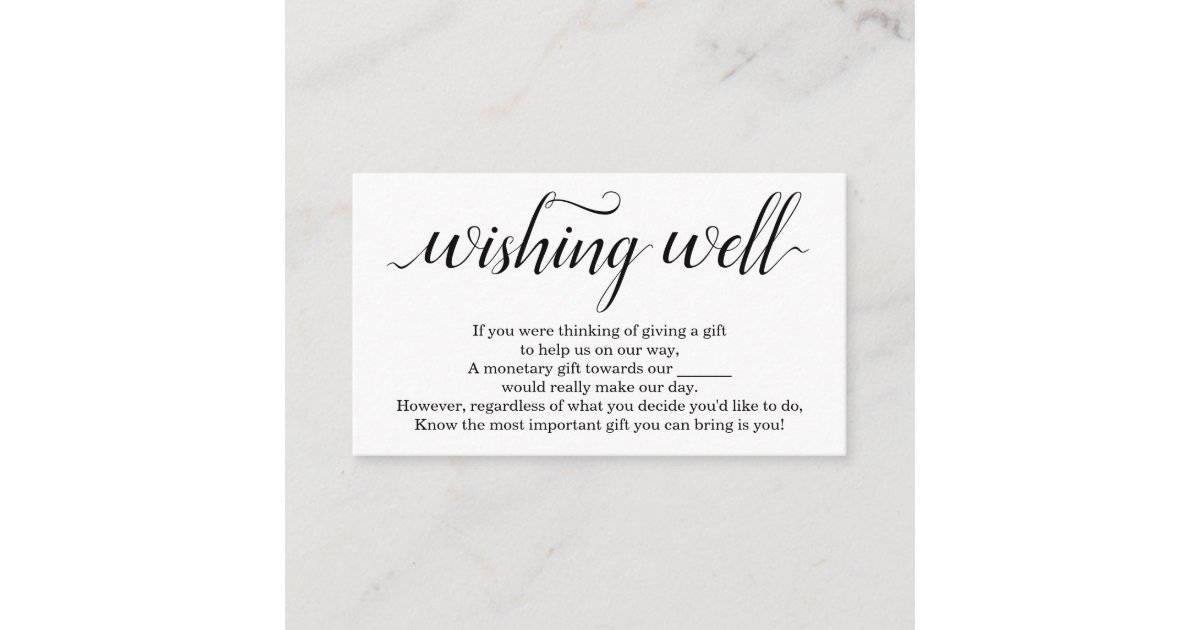 Wishing Well For Wedding Invitation Simple Zazzle Wishing Well For Wedding Invitation