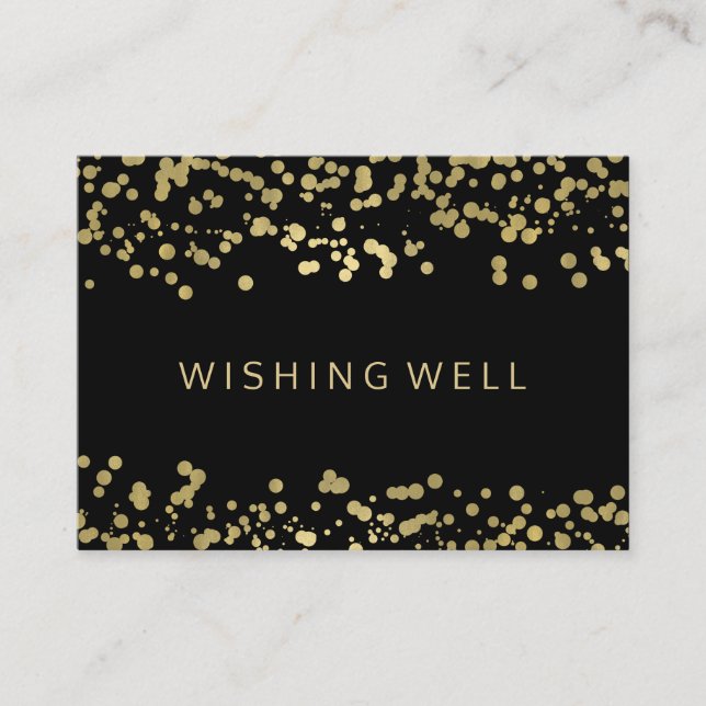 Wishing Well Gold Foil Confetti Enclosure Card (Front)