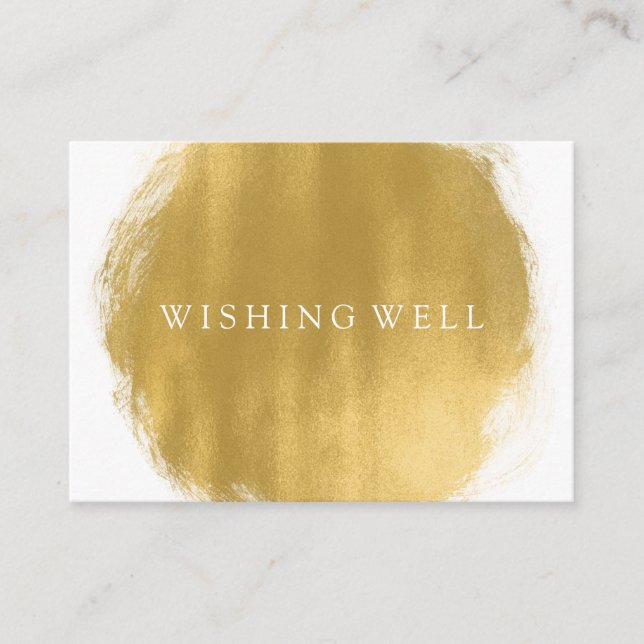 Wishing Well Gold Paint Look Enclosure Card (Front)