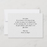 Wishing Well Message Wedding Enclosure Cards