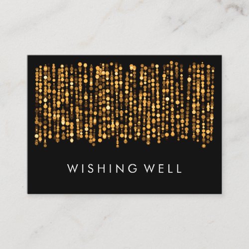 Wishing Well Modern Gold Lights Enclosure Card