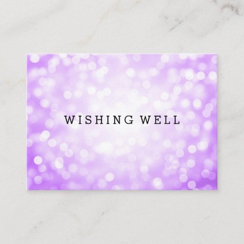 Wishing Well Purple Glitter Lights Enclosure Card