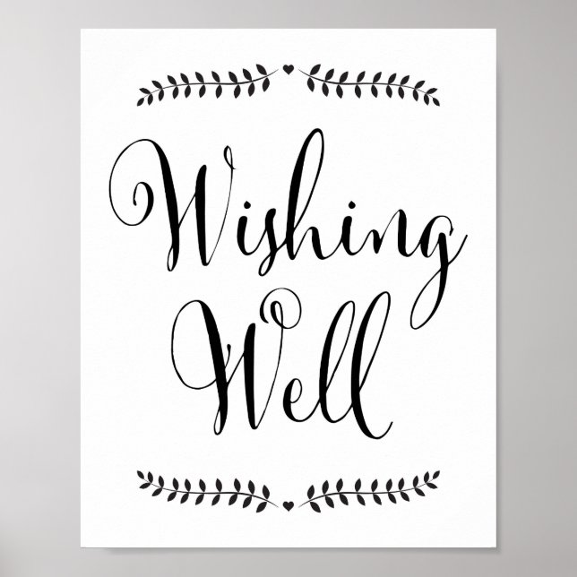 Wishing well sign / well wishes sign (Front)