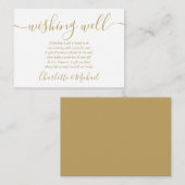 Wishing Well Signature Script Gold Wedding Enclosure Card | Zazzle