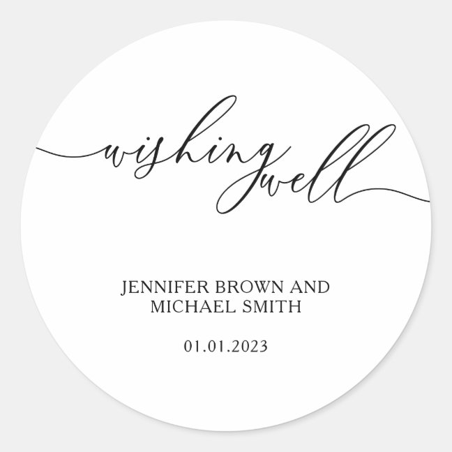 Wishing Well Simple Classic Round Sticker