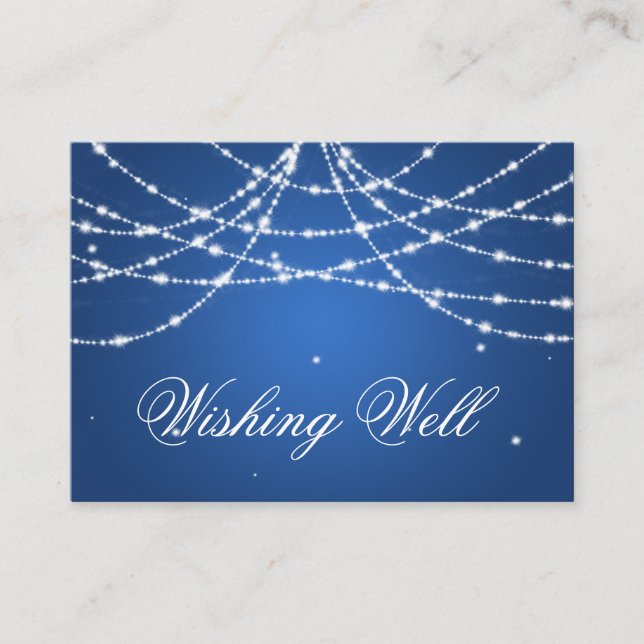 Wishing Well Sparkling String Blue Enclosure Card (Front)