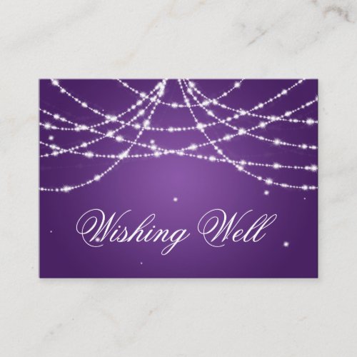 Wishing Well Sparkling String Purple Enclosure Card