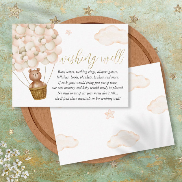 Baby shower wishing well sales wording