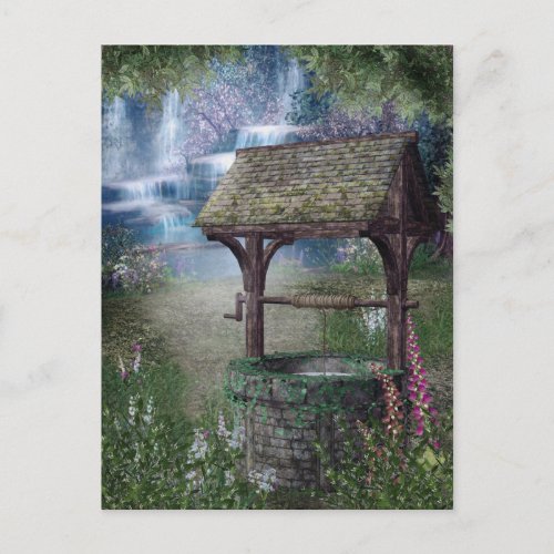 Wishing Well Waterfall Postcard