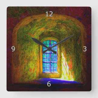 Wishing Window - Impressionist Style Square Wall Clock