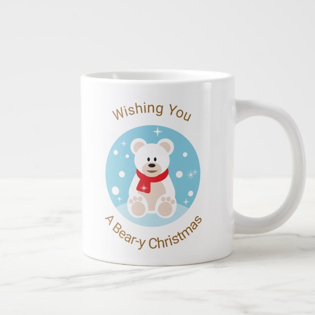 Wishing You A Bear-y Christmas Giant Coffee Mug (Right)