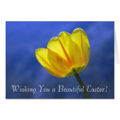 Wishing You a Beautiful Easter Tulip Flower Card (Front Horizontal)