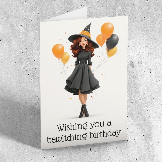 Wishing you a Bewitching Birthday Halloween Witch Card (Creator Uploaded)