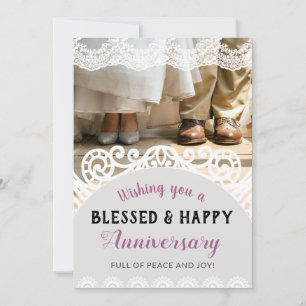 Wishing you a Blessed and Happy Anniversary Card