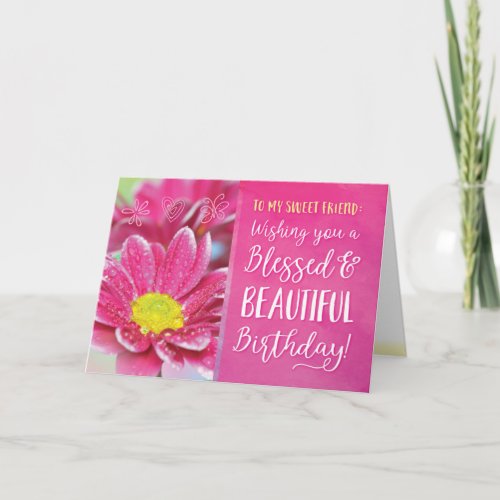 Wishing you a Blessed  Beautiful Birthday Card