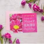 Wishing You A Blessed &amp; Beautiful Birthday Card at Zazzle