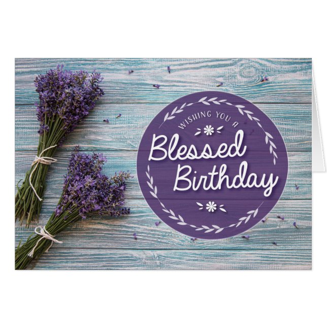 Wishing you a Blessed Birthday Cards (Front Horizontal)