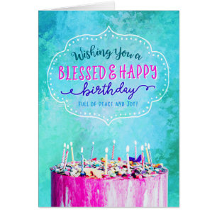 Wishing You a Blessed & Happy Birthday Cards