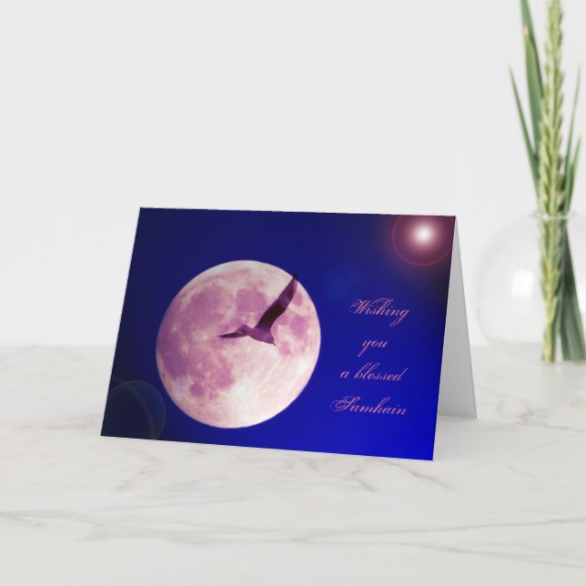 Wishing you a blessed Samhain Card (Front)