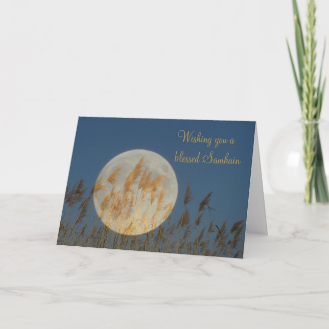 Wishing you a blessed Samhain Card (Front)