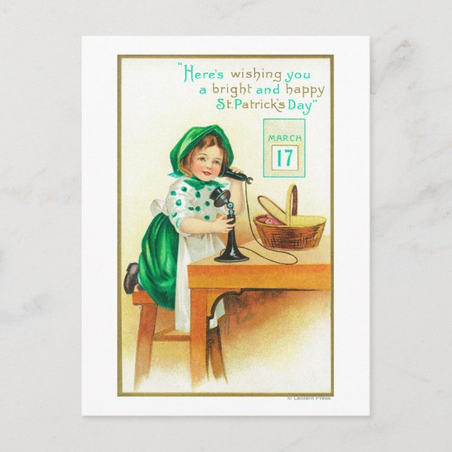 Wishing You a Bright and Happy St. Patrick's Postcard (Front)