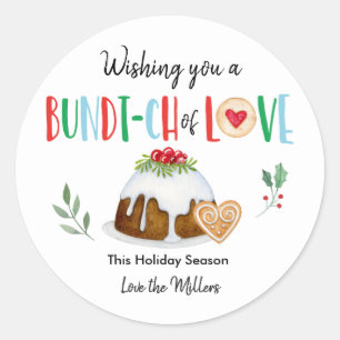 Wishing You A Bundt-ch Of Love Christmas Holiday Classic Round Sticker