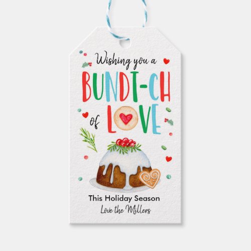 Wishing You A Bundt_ch Of Love Christmas Holiday Gift Tags