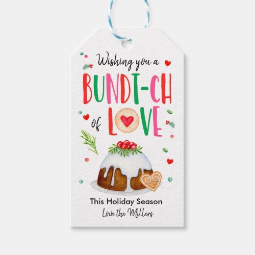 Wishing You A Bundt_ch Of Love Christmas Holiday  Gift Tags