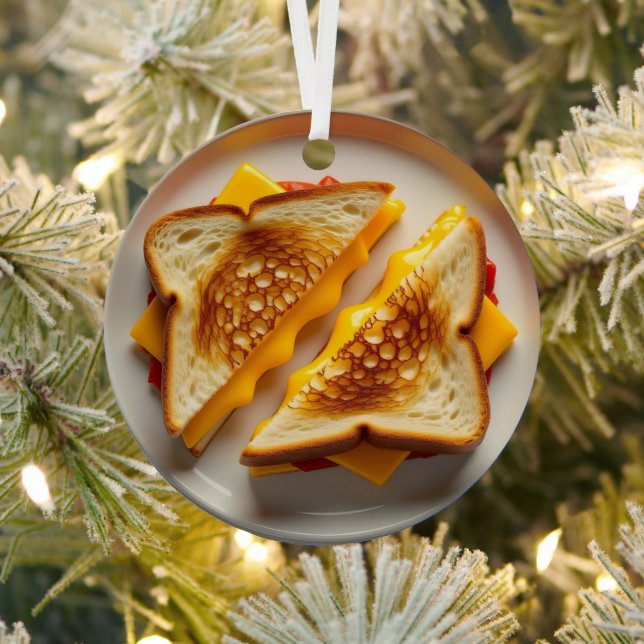 Wishing you a Cheesy Christmas | funny  Metal Ornament (Insitu)