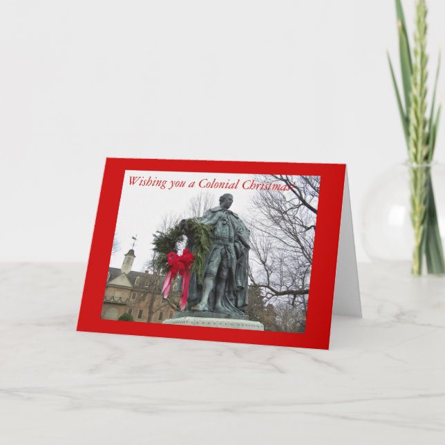 Wishing you a Colonial Christmas Holiday Card (Front)