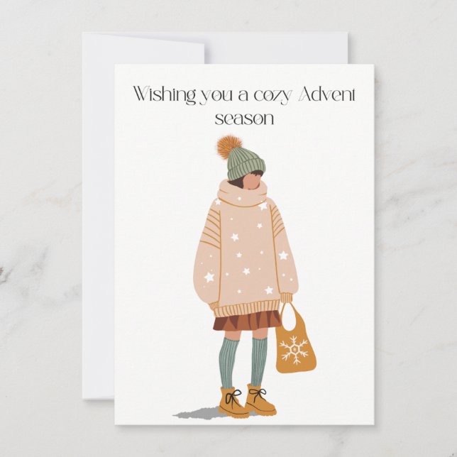 Wishing you a cozy Advent season Thank You Card (Front)