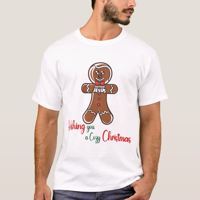 Wishing you a cozy Christmas Happy Cookies T-Shirt (Front)