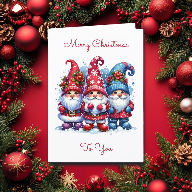 Wishing you a Festive Christmas | Holiday Gnomes Card (Creator Uploaded)