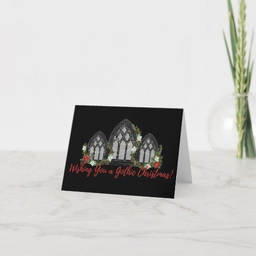 Wishing You a Gothic Christmas Holiday Card