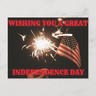 Wishing You A Great Independence Day Postcard
