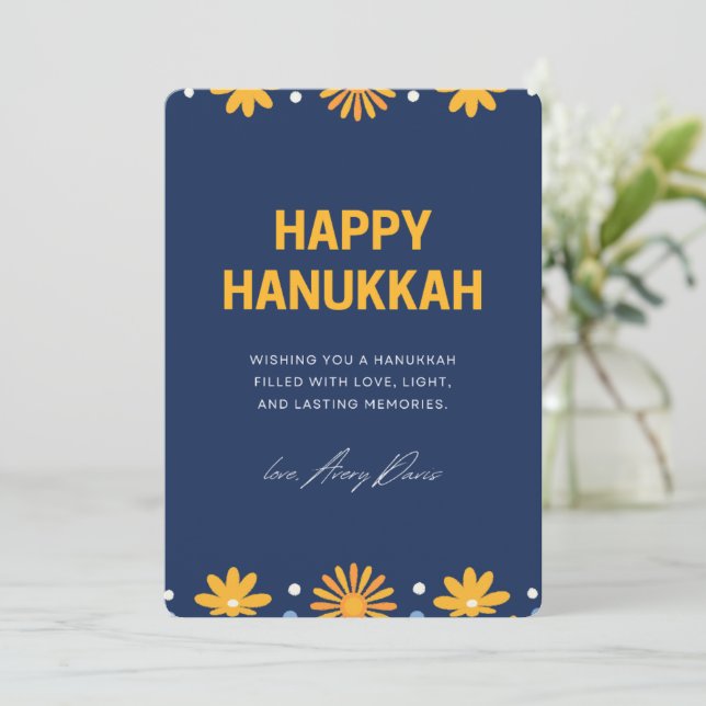 Wishing You A Hanukkah Invitation (Standing Front)