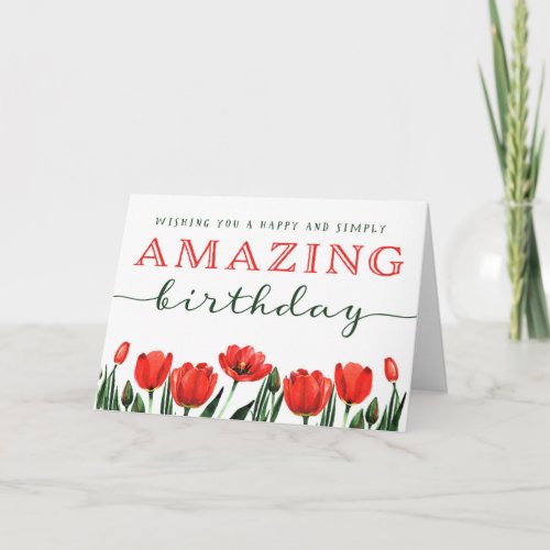 Wishing You a Happy and Simply AMAZING Birthday Thank You Card