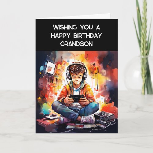 Wishing You a Happy Birthday Grandson | Gamer