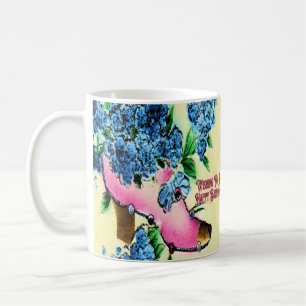 Wishing You A Happy Birthday Vintage Victorian Coffee Mug