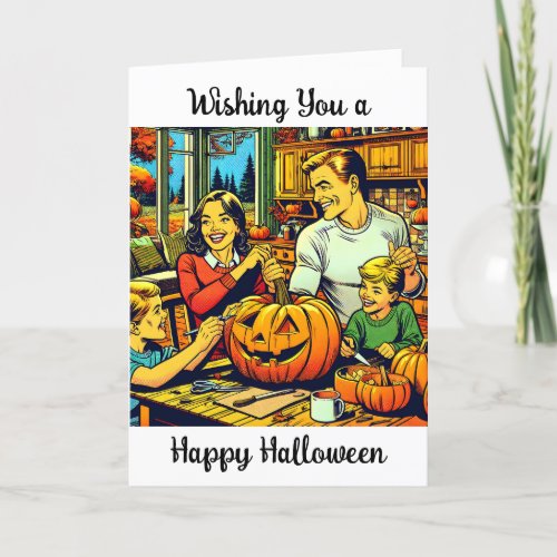 Wishing You a Happy Halloween Nostalgic Holiday Card