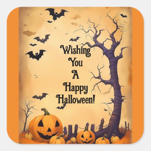 Wishing You A Happy Halloween Sticker